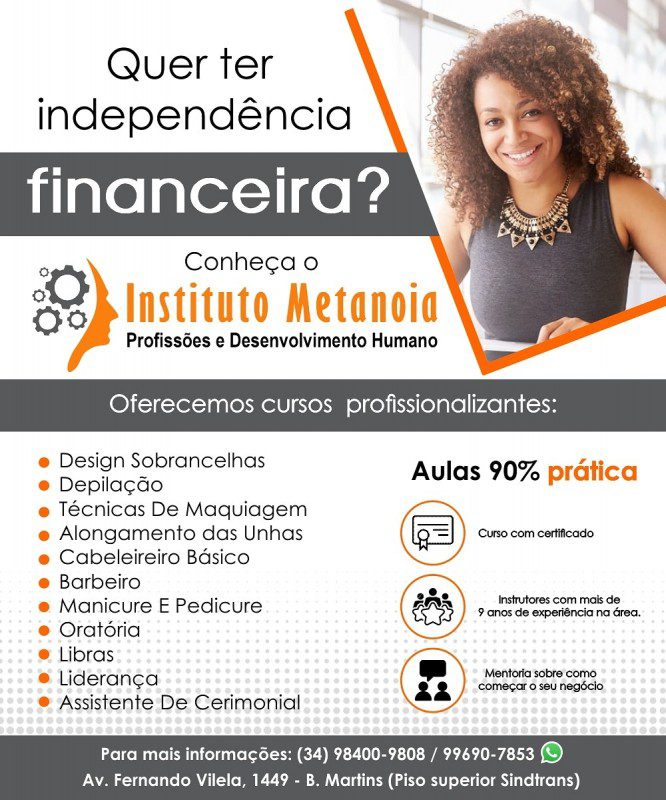 Instituto Metanoia oferecerá vários cursos na área profissional em parceria com o SINDTTRANS