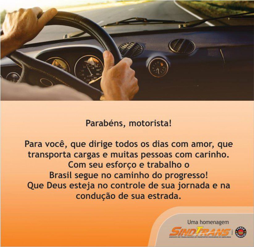 25 de julho é comemorado o Dia do Motorista