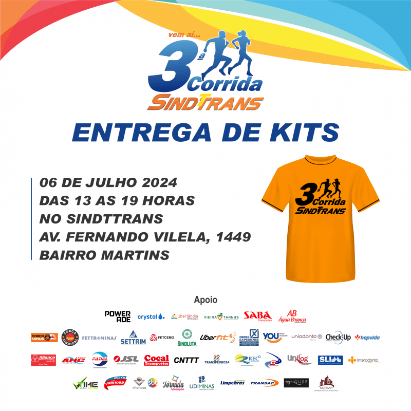 ENTREGA DE KIT DA 3ª CORRIDA SINDTTRANS