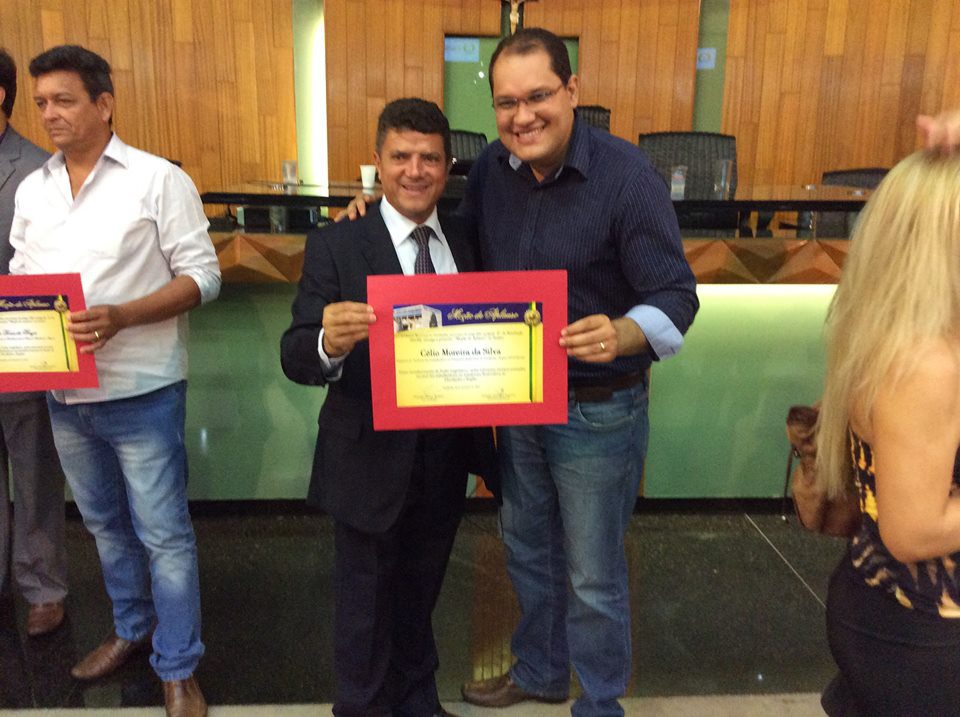 Presidente Célio Moreira recebe Moção de Aplauso na Câmara Municipal de Uberlândia