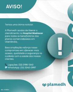 Plamedh amplia rede credenciada e passa a oferecer atendimento no Hospital MadreCor em Uberlândia