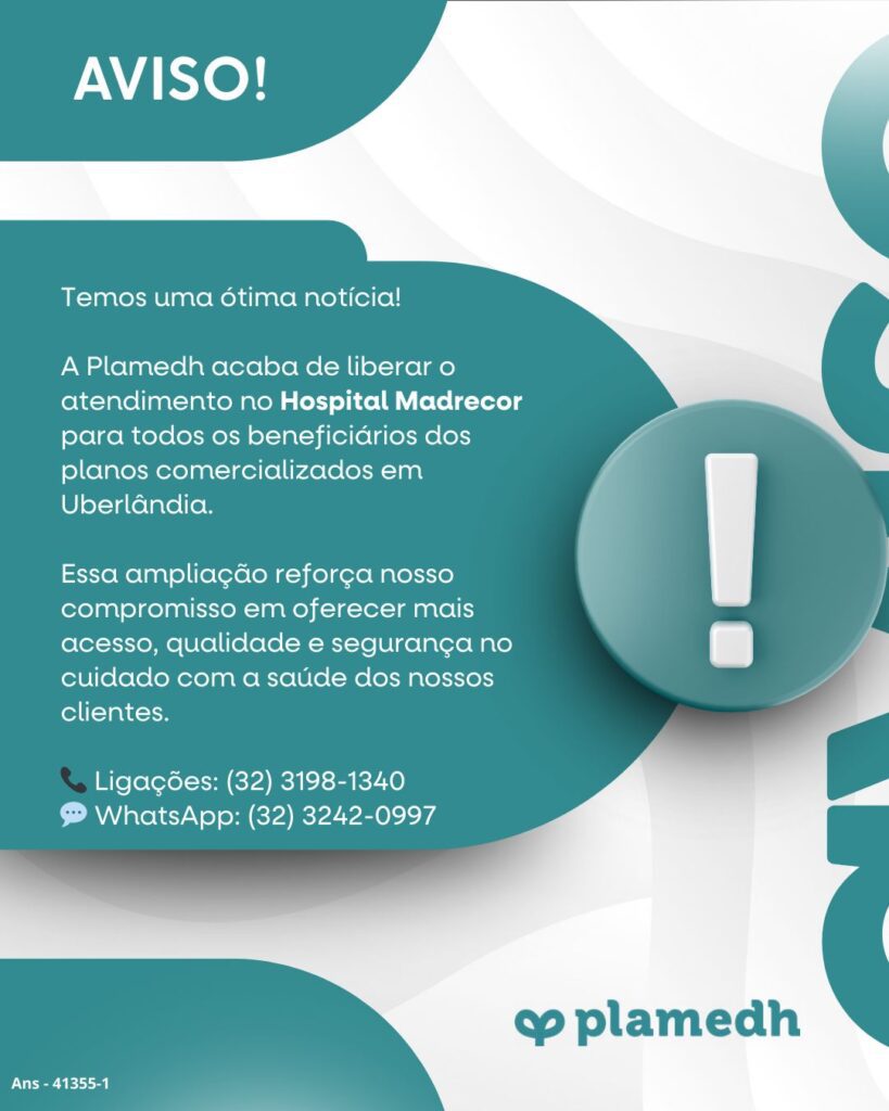 Plamedh amplia rede credenciada e passa a oferecer atendimento no Hospital MadreCor em Uberlândia