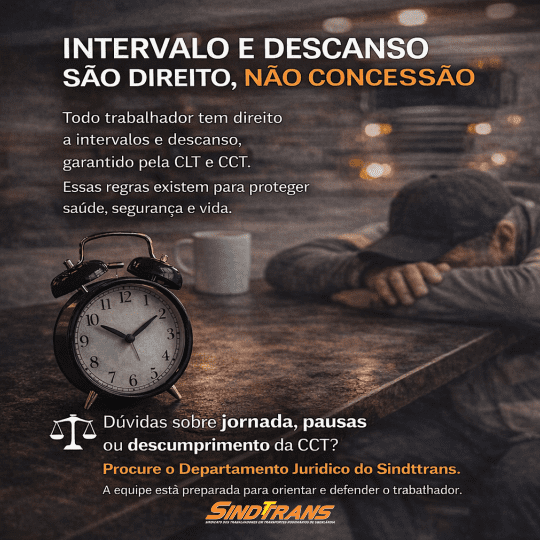 Excesso de jornada e falta de pausas ainda afetam trabalhadores do transporte em Uberlândia, alerta o SINDTTRANS