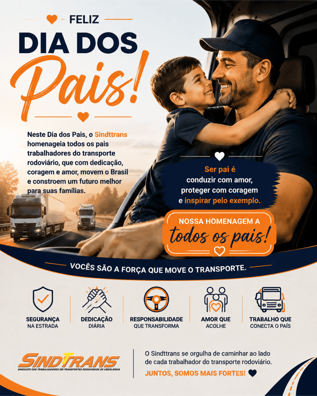 SINDTTRANS homenageia pais trabalhadores que ajudam a mover o transporte e o Brasil