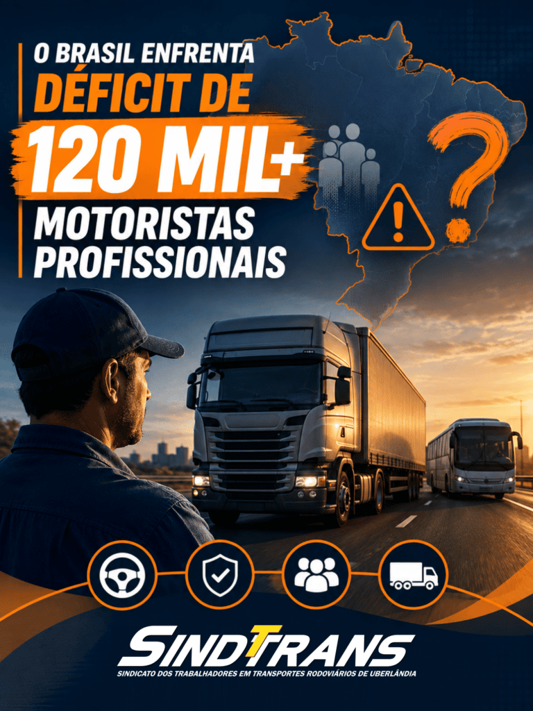 Brasil enfrenta déficit de mais de 120 mil motoristas profissionais e alerta para impactos no transporte rodoviário